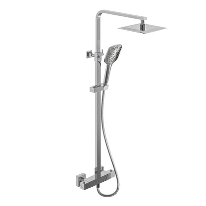 Fairford Una Pro Exposed Square Shower Kit, Chrome