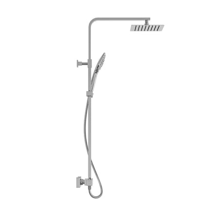 Fairford Una Pro Exposed Square Shower Kit, Chrome