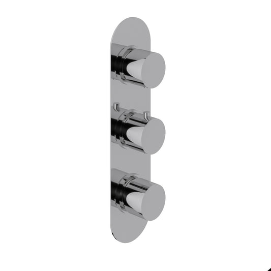 Fairford Element 5 Concealed Shower Kit with Slide Rail Kit and Ceiling Mounted Rain Head, Chrome