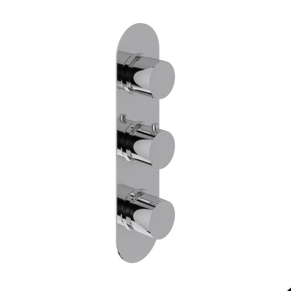 Fairford Element 5 Concealed Shower Kit with Slide Rail Kit, Wall Mounted Rain Head and Bath Overflow Filler, Chrome
