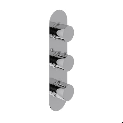 Fairford Element 5 Concealed Shower Kit with Handset, Wall Mounted Rain Head and Bath Overflow Filler, Chrome
