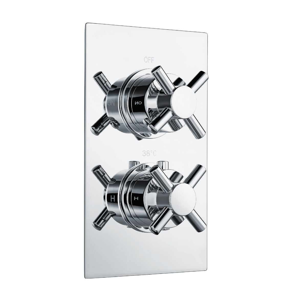 Fairford Tahoe Chrome Concealed Twin Shower Valve with Diverter, 2 Outlet