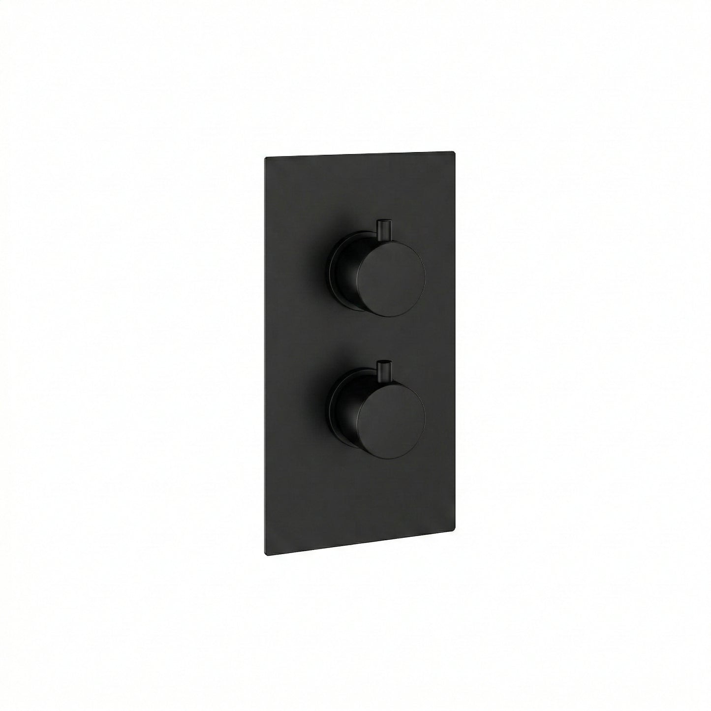 Fairford Element 7 Matt Black Twin Shower Valve, 2 Outlet