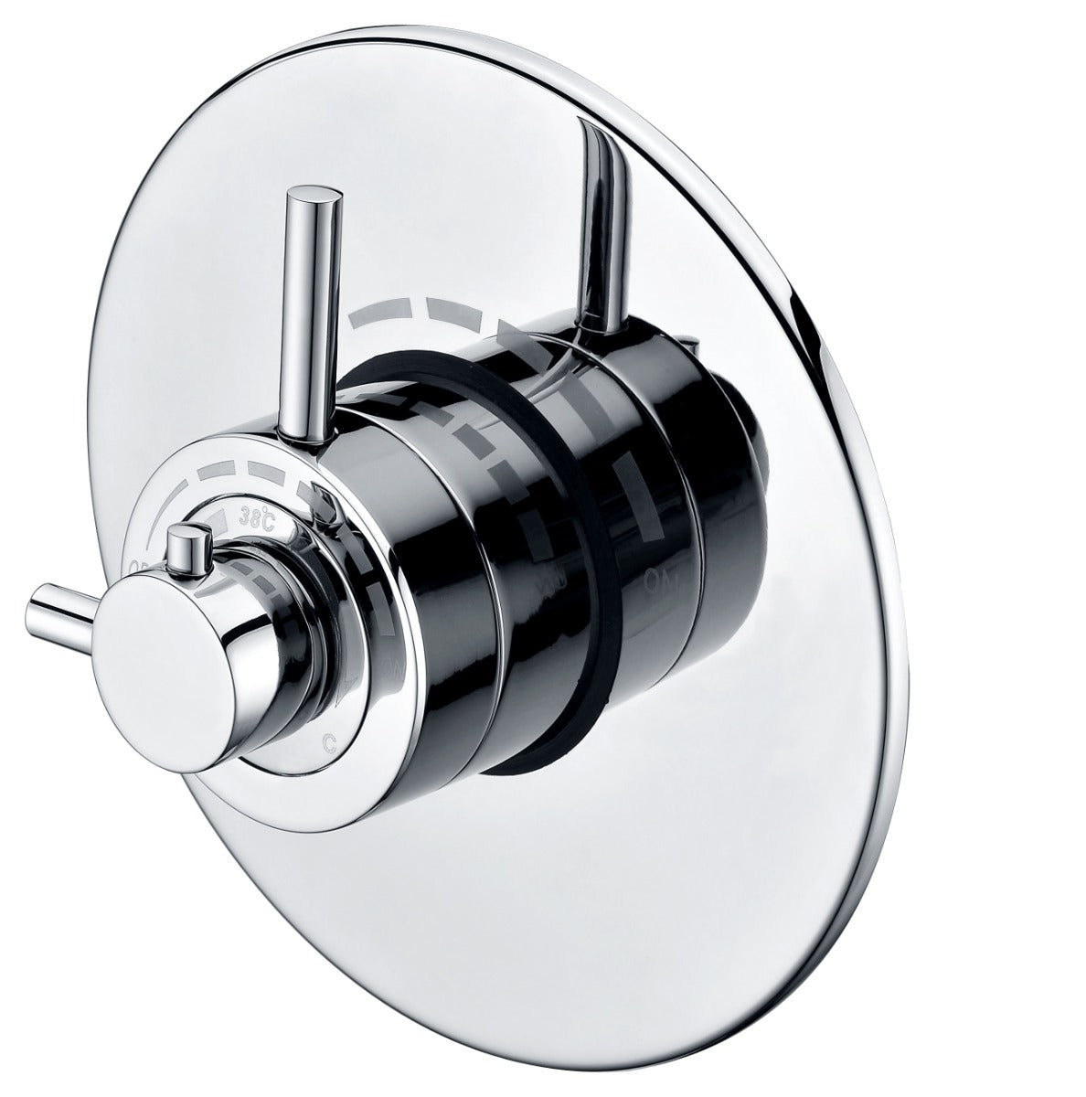 Fairford Modern Chrome Concealed Concentric Shower Valve, 1 Outlet
