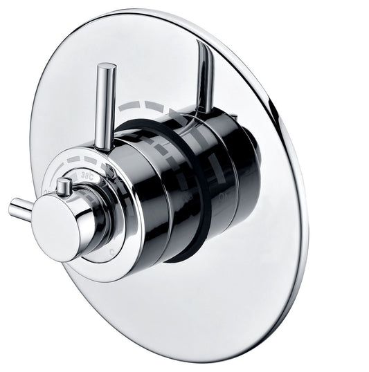 Fairford Modern Chrome Concealed Concentric Shower Valve, 1 Outlet