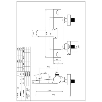 Fairford Aarton Wall Mounted Thermostic Bath Shower Mixer
