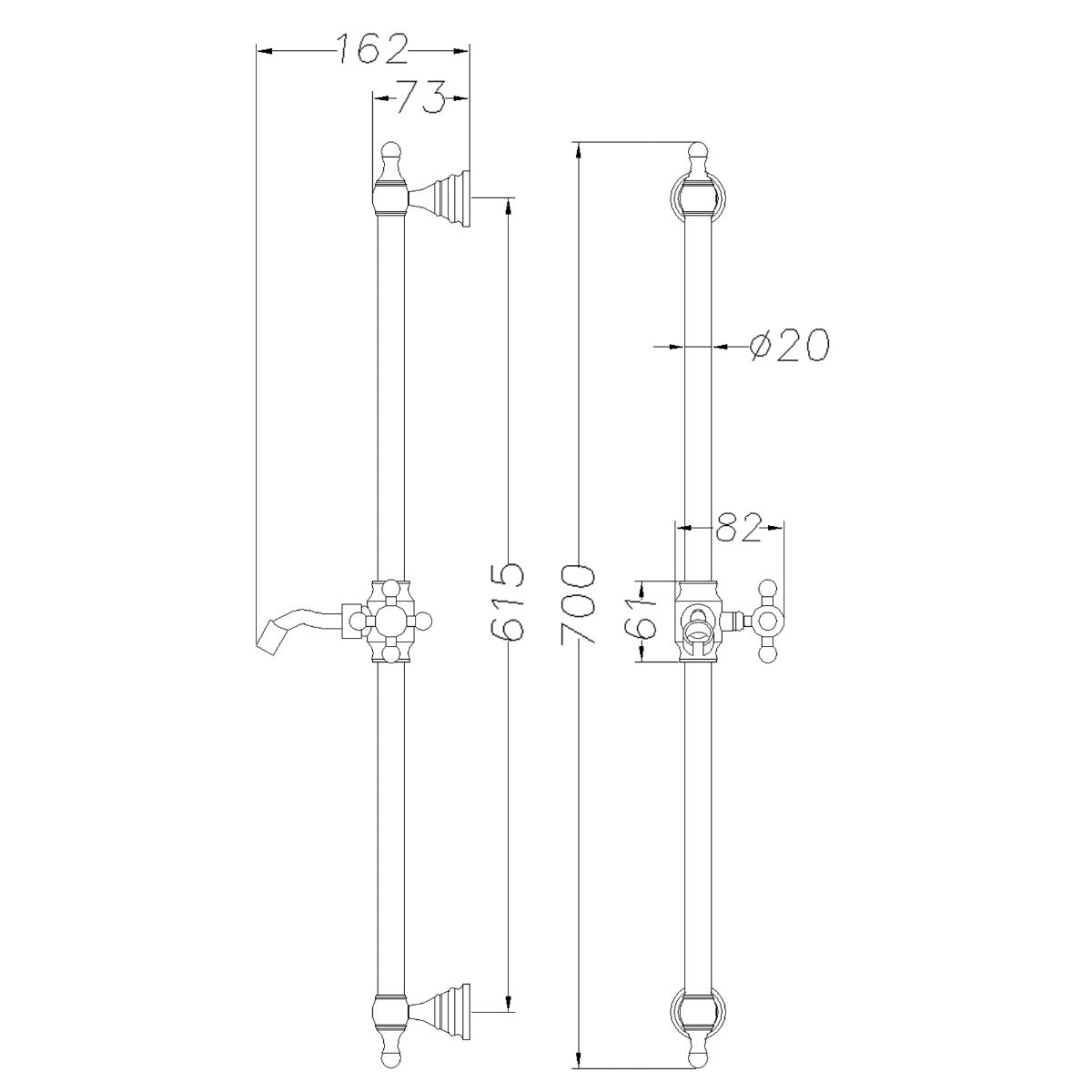 Fairford Winchester Traditional Slide Rail Kit