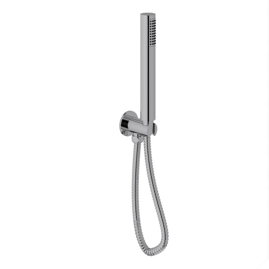 Fairford Element Round Handset with Outlet Elbow, Bracket and Hose, Chrome