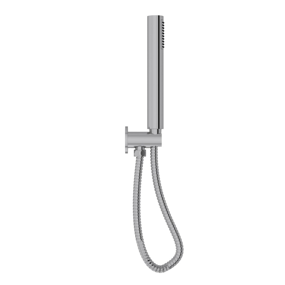 Fairford Element Round Handset with Outlet Elbow, Bracket and Hose, Chrome
