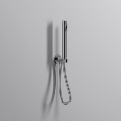 Fairford Element Round Handset with Outlet Elbow, Bracket and Hose, Chrome