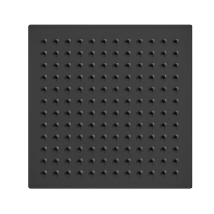 Fairford Una Matt Black 250 x 250mm Square Overhead Shower Head