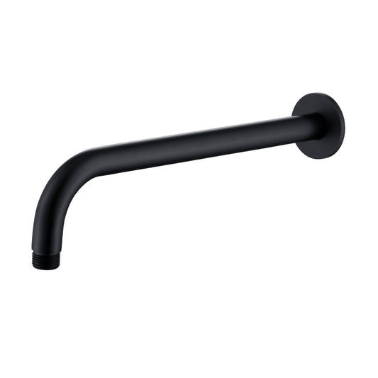 Fairford Element Matt Black 300mm Round Wall Mounted Arm