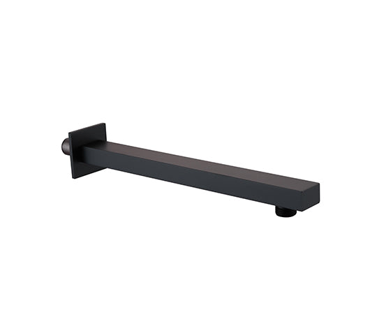 Fairford Una Matt Black 300mm Square Wall Mounted Arm