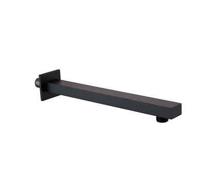 Fairford Una Matt Black 300mm Square Wall Mounted Arm