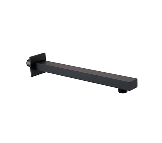 Fairford Una Matt Black 300mm Square Wall Mounted Arm