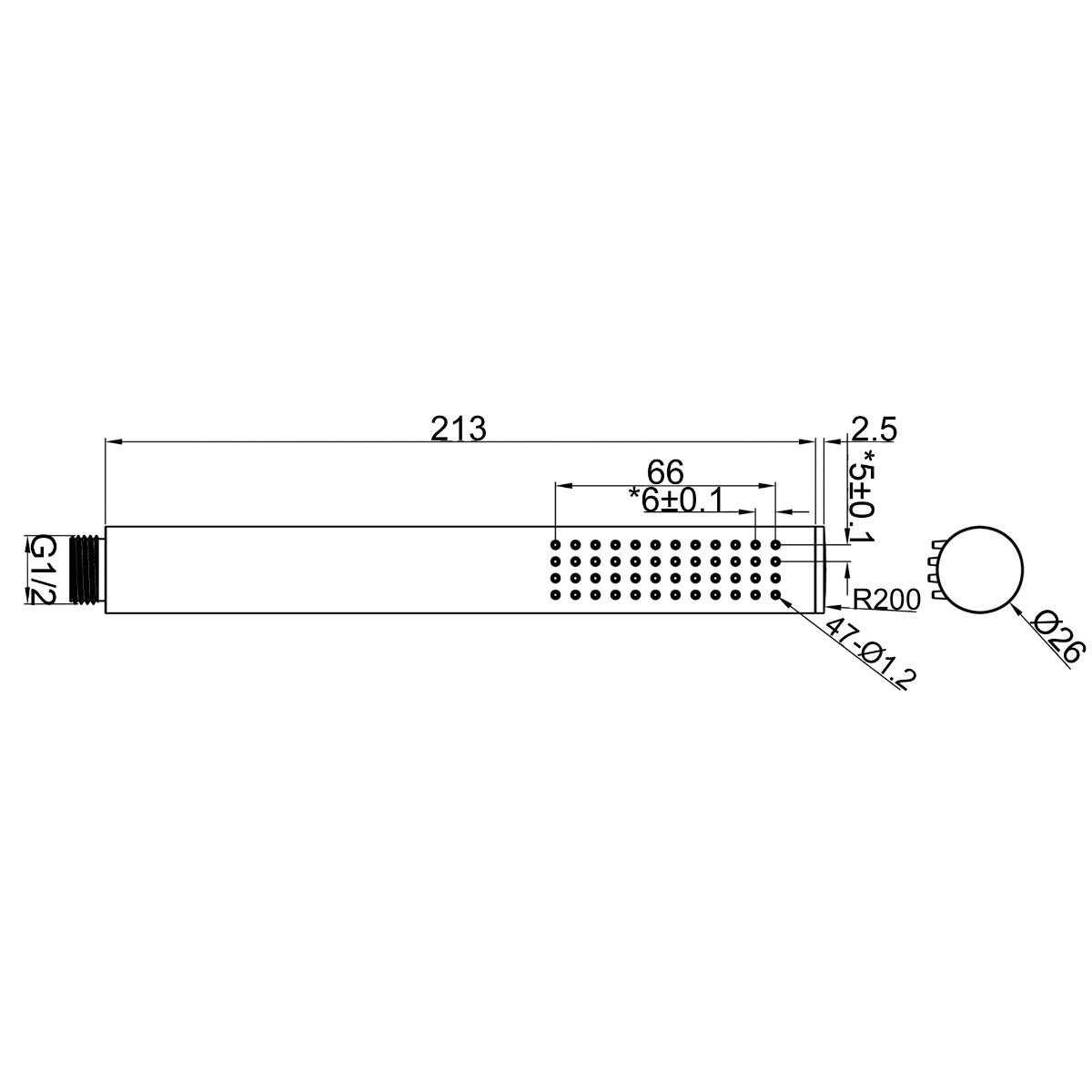 Fairford Pro Solid Brass Round Handset