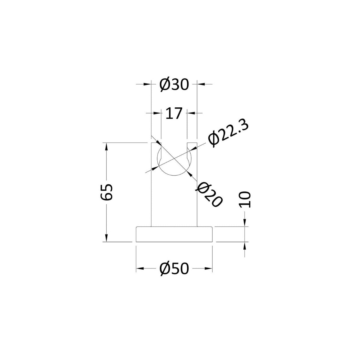 Fairford Round Wall Bracket, Chrome Plated Brass