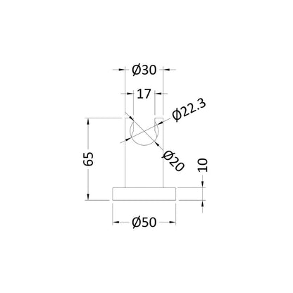 Fairford Round Wall Bracket, Chrome Plated Brass