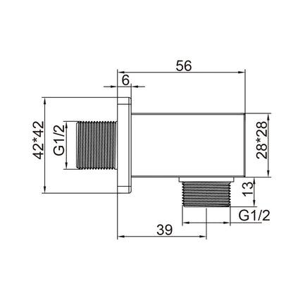 Fairford Una Concealed Shower Kit with Slide Rail Kit, Chrome