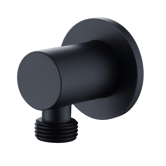 Fairford Element Matt Black Round Outlet Elbow, Chrome