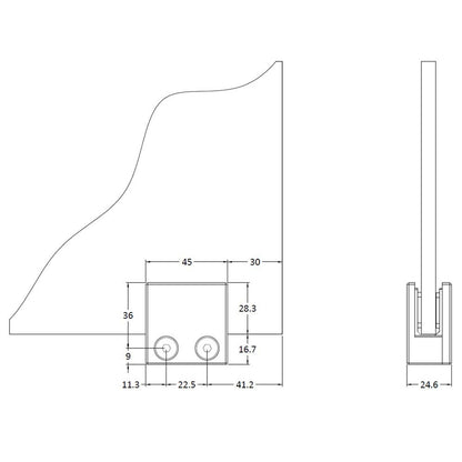 Fairford Wetroom Screen Support Foot