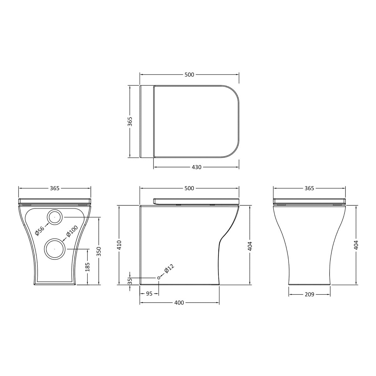 Fairford Grove Back To Wall Toilet