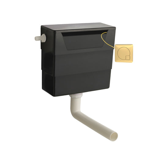 Dual Flush Concealed Toilet Cistern - Brushed Brass