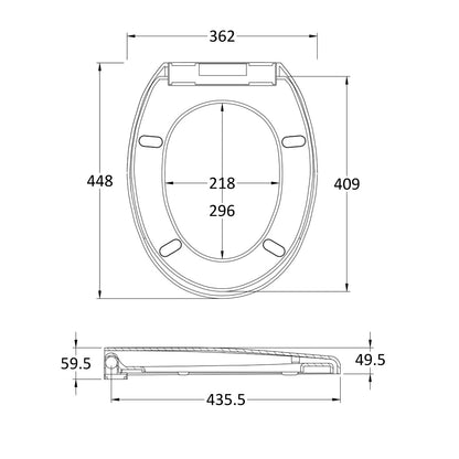 Fairford Standard Round Soft Close Toilet Seat