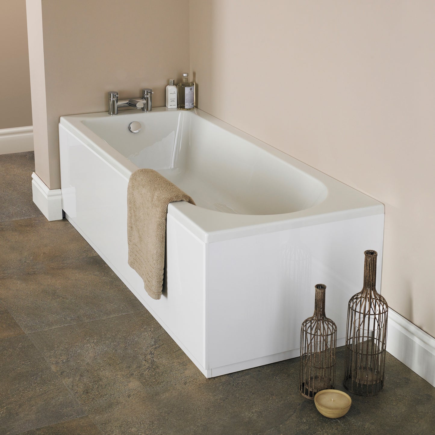 Fairford Novus 1500 x 700mm Single Ended Straight Bath, 0TH
