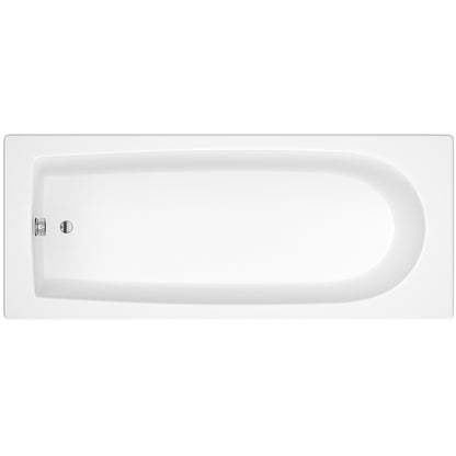 Fairford Novus 1800 x 800mm Single Ended Straight Bath, 0TH
