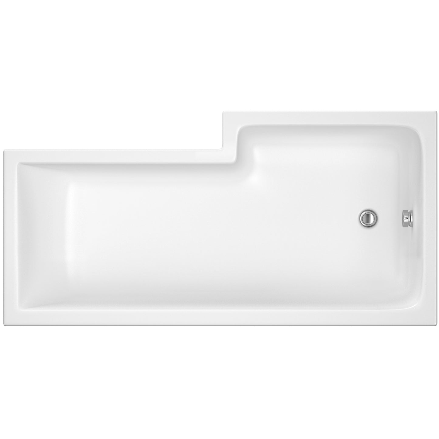 Fairford 1700 x 850mm L Shaped Left Hand Shower Bath