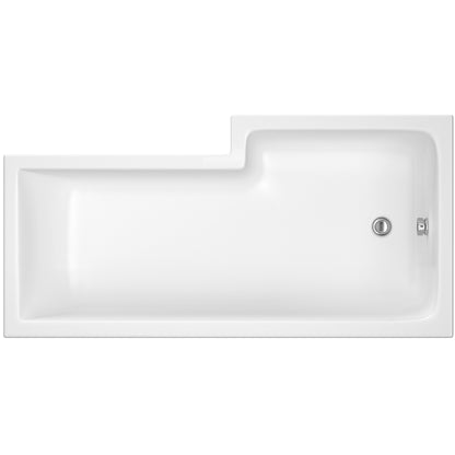 Fairford 1700 x 850mm L Shaped Left Hand Shower Bath