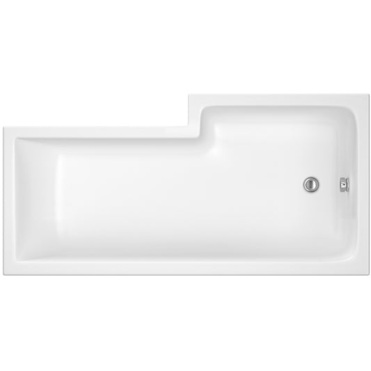 Fairford 1700 x 850mm L Shaped Left Hand Shower Bath