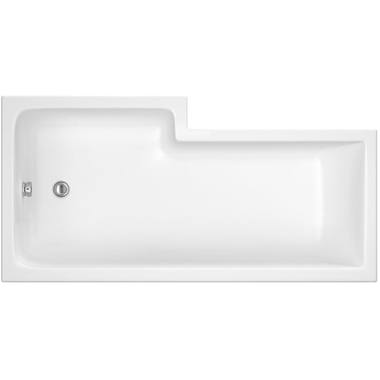 Fairford 1600 x 850mm L Shaped Right Hand Shower Bath