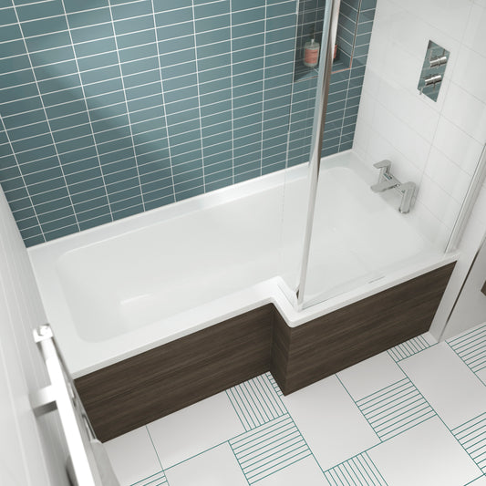 Fairford 1500 x 850mm L Shaped Right Hand Shower Bath