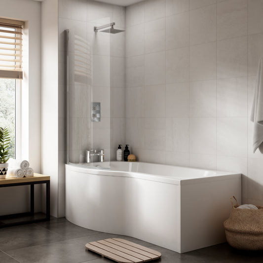Fairford 1500 x 900mm B Shaped Right Hand Shower Bath