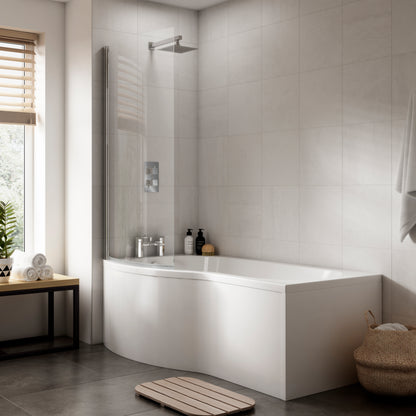 Fairford 1500 x 900mm B Shaped Left Hand Shower Bath