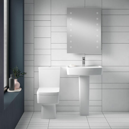 Fairford Mellow 520mm 1TH Basin and Full Pedestal