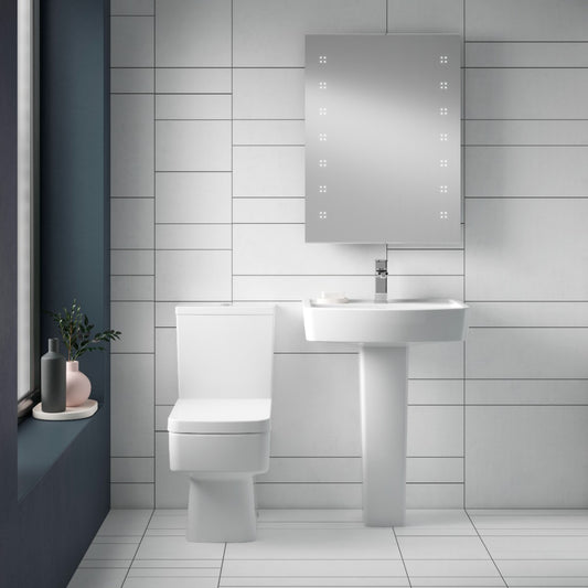 Fairford Mellow 520mm 1TH Basin and Full Pedestal