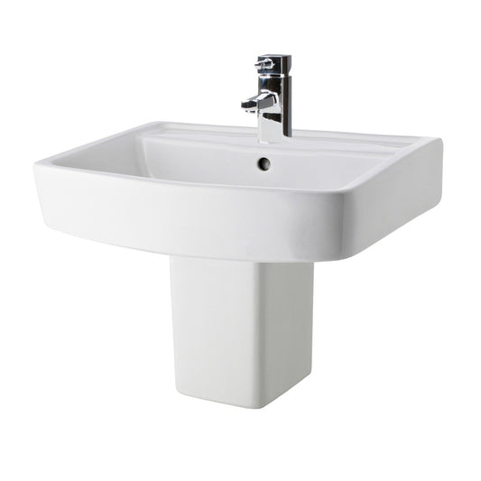 Fairford Mellow 520mm 1TH Basin and Semi-Pedestal