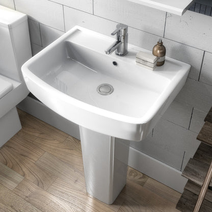 Fairford Loren Pro 600mm 1TH Basin and Full Pedestal