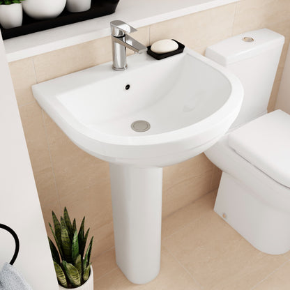 Fairford Hora 550mm 1TH Basin and Pedestal