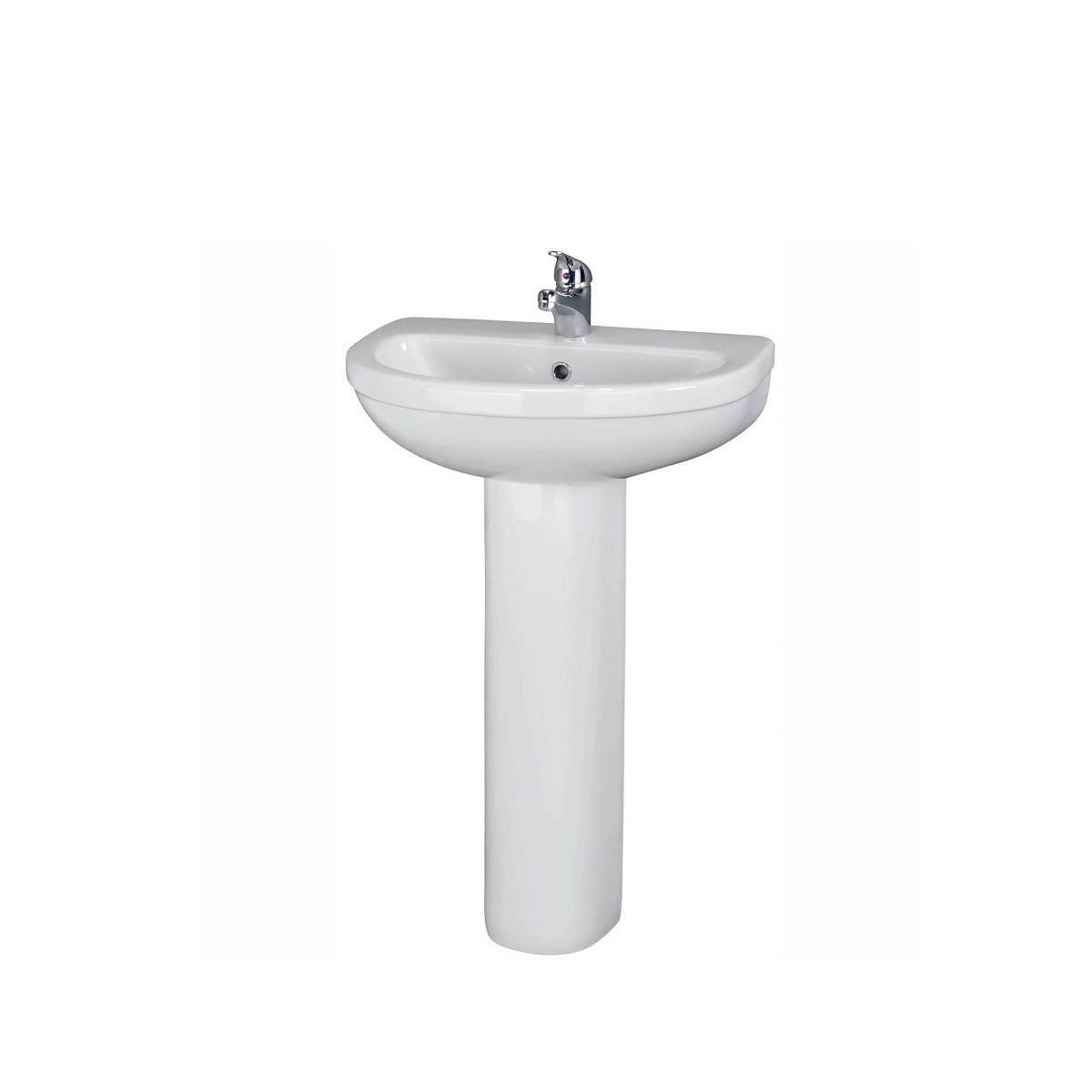 Fairford Gravo 550mm 1TH Basin and Full Pedestal