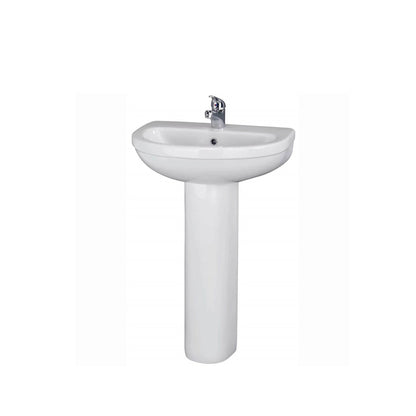Fairford Gravo 550mm 1TH Basin and Full Pedestal