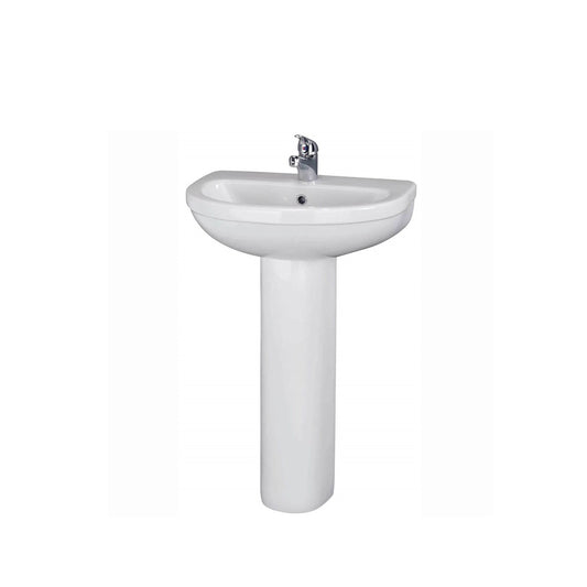 Fairford Gravo 550mm 1TH Basin and Full Pedestal