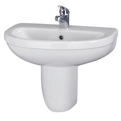 Fairford Hora 550mm 1TH Basin and Semi Pedestal