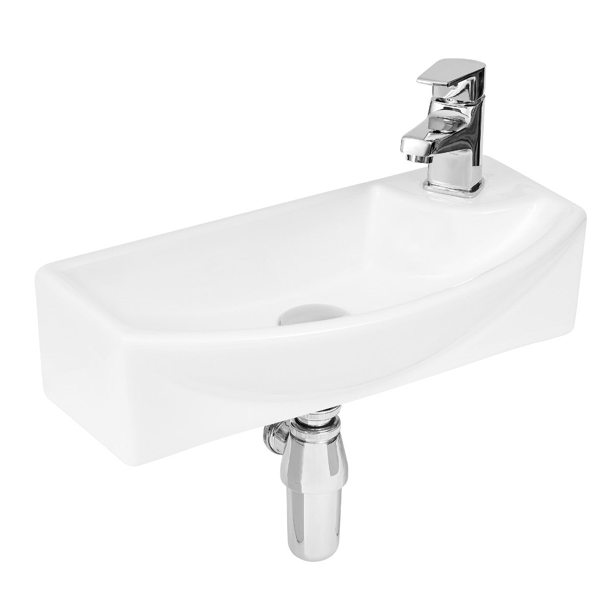 Dezine 450mm Right Hand Wall Hung Basin