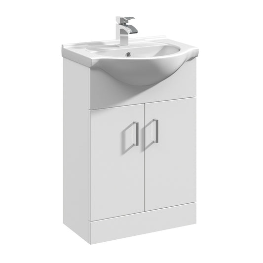 Fairford Opto 550mm Gloss White Vanity Unit