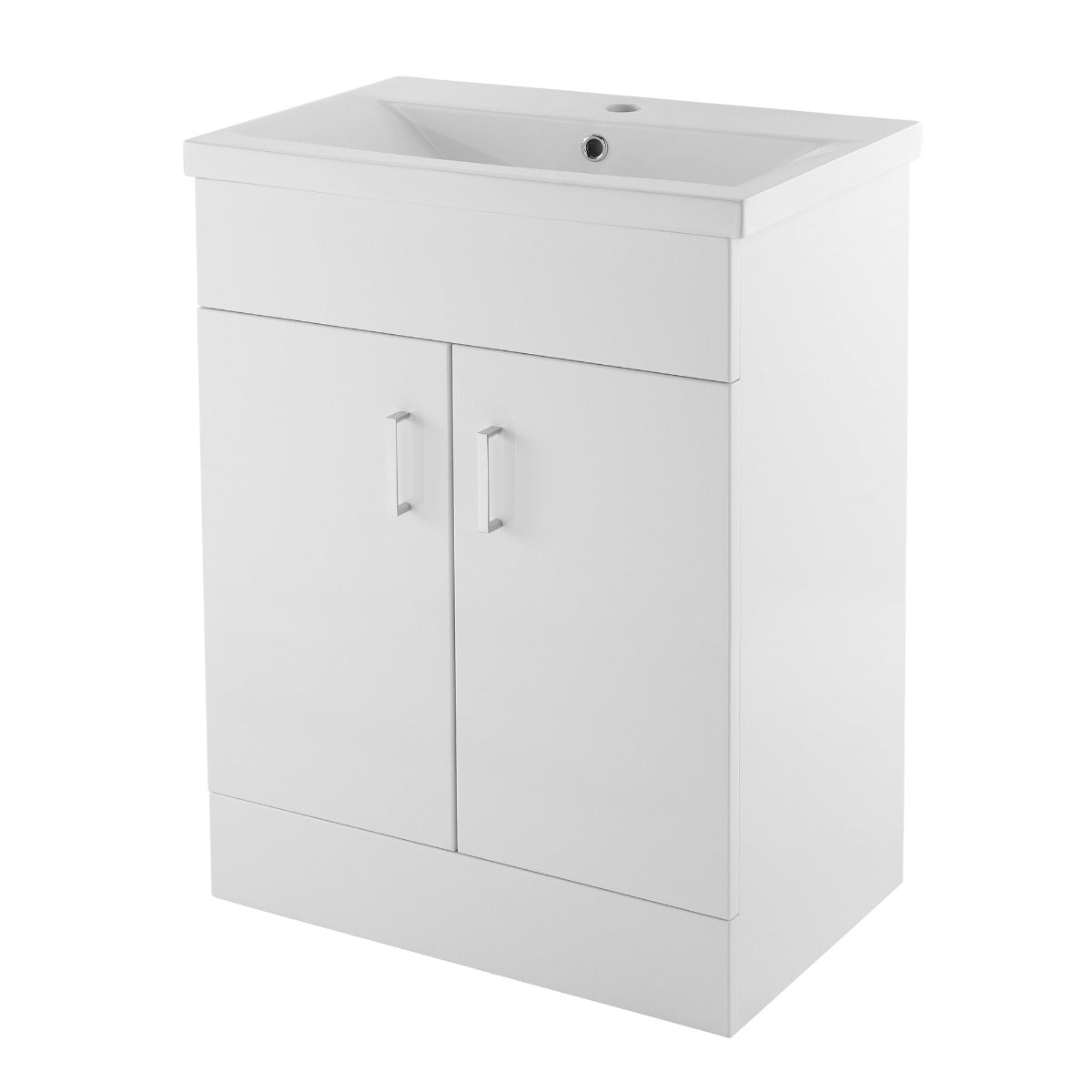 Fairford Kingsly Gloss White 600mm Floor Standing Vanity Unit