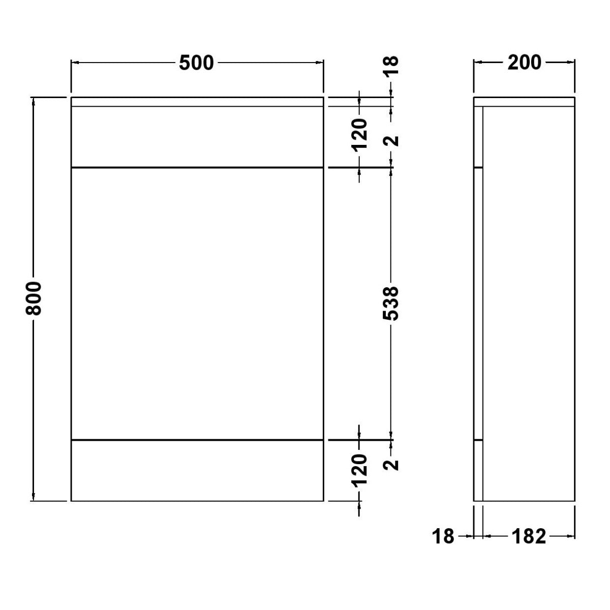 Fairford Kingsly Gloss White 500mm WC Unit
